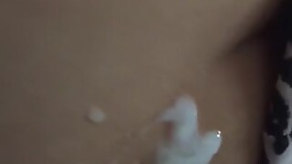 Nutting on sleeping wife after watching her naughty hotwife videos