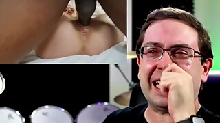 Pathetic effeminate cuck reacts to video of his wife gangbanged by blacks